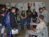 Pfc. Michael Herrera, a medic, and Sgt. 1st Class Glenn Riddell, an operations sergeant, both with the 218th Military Police Company, 716th Military Police Battalion, 101st Sustainment Brigade, 101st Airborne Division, demonstrate buddy aid during a visit to Fort Campbell, Ky., from the honor roll students of Clarksville’s West Creek Middle School May 15, 2015. (Sgt. 1st Class Mary Rose Mittlesteadt, 101st Sustainment Brigade, 101st Airborne Division (Air Assault) Public Affairs)