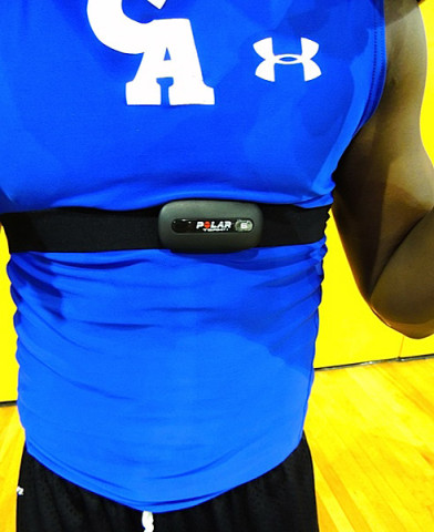 Polar Cardio GX used on current football player during conditioning.  