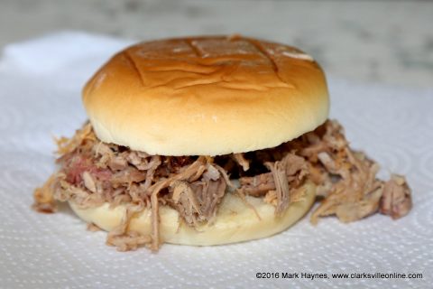 The famous BBQ sandwich. The famous BBQ sandwich.