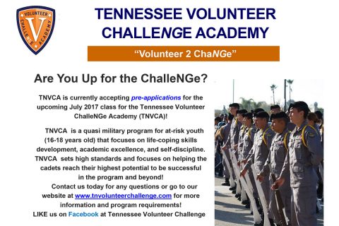 Tennessee Volunteer ChalleNGe Academy Flyer Tennessee Volunteer ChalleNGe Academy Flyer