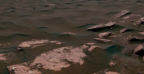 This view from the Mast Camera (Mastcam) on NASA's Curiosity Mars rover shows two scales of ripples, plus other textures, in an area where the mission examined a linear-shaped dune in the Bagnold dune field on lower Mount Sharp in March and April 2017. (NASA/JPL-Caltech/MSSS) This view from the Mast Camera (Mastcam) on NASA's Curiosity Mars rover shows two scales of ripples, plus other textures, in an area where the mission examined a linear-shaped dune in the Bagnold dune field on lower Mount Sharp in March and April 2017. (NASA/JPL-Caltech/MSSS)