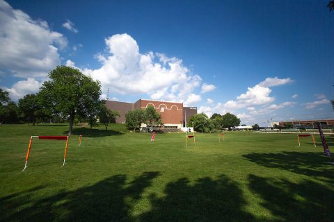 This is the layout of the first month’s course. The Drone Club at APSU will fly on this course 2:30 p.m., Friday, Sept. 28, at the Dunn Center lawn. The drone racing season continues through the spring. (APSU student Denzil Wyatt)