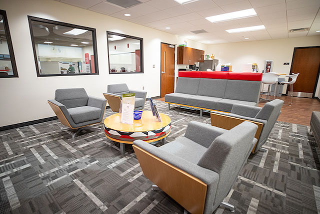 The lounge in the Austin Peay State University Newton Military Family Resource Center. (APSU) The lounge in the Austin Peay State University Newton Military Family Resource Center. (APSU)
