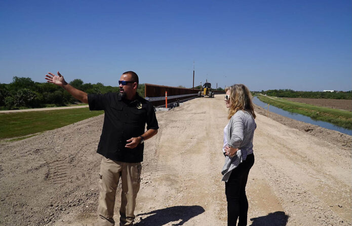 Senator Marsha Blackburn at the southern border.