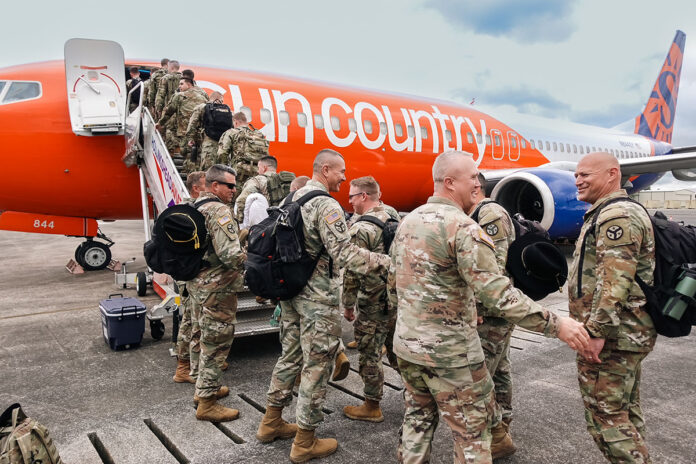 More than 160 Soldiers with the Tennessee National Guard's 278th Armored Calvary Regiment depart from Knoxville for Fort Bliss, Texas, May 4th, and are now serving in Germany as part of Joint Multinational Training Group-Ukraine. (submitted photo)