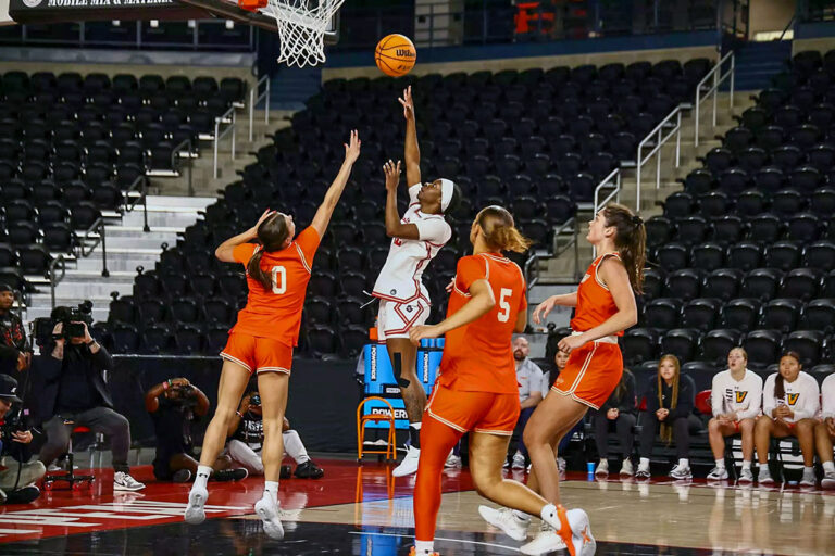 Austin Peay State University Women's Basketball Fall to University of Texas Rio Grande Valley 71-59 in WNIT First Round. (Karley Livingston, APSU Sports Information)
