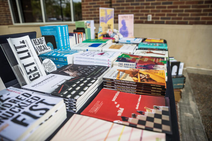 Works of literature on display at Austin Peay State University’s inaugural Zone 3 Writers’ Festival and Book Fair. (Herzel Sireci)